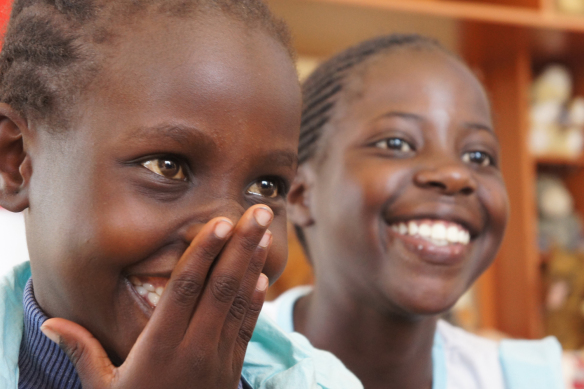 Girls from MissionThika laughing